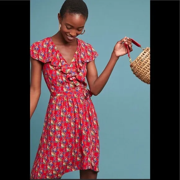 NWT Anthropologie ROSALIA WRAP DRESS by Maeve