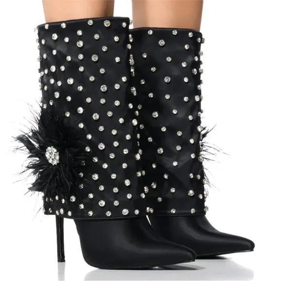NWT Azalea Wang Blaise StillettoHeel Boots Sz 8