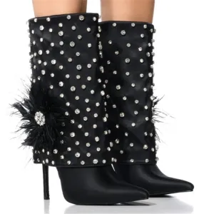 NWT Azalea Wang Blaise StillettoHeel Boots Sz 8