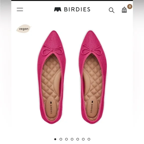 NWT Birdies Goldfinch flat raffia shoes medium pink size 8.5 Raspberry
