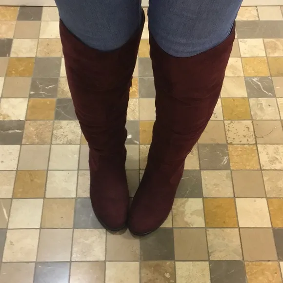 NWT burgundy boots