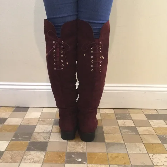 NWT burgundy boots