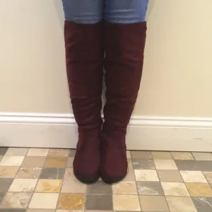 NWT burgundy boots