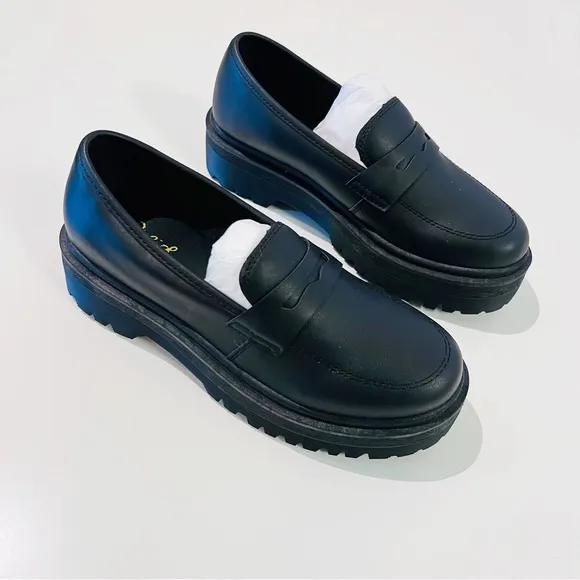 NWT Dolls Kill Black ‘Best To Do It’ Vegan Leather Loafer Shoes