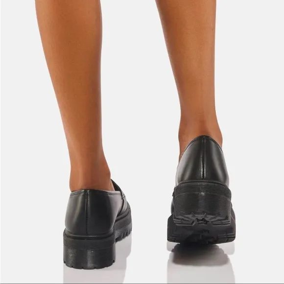 NWT Dolls Kill Black ‘Best To Do It’ Vegan Leather Loafer Shoes