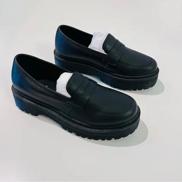 NWT Dolls Kill Black ‘Best To Do It’ Vegan Leather Loafer Shoes