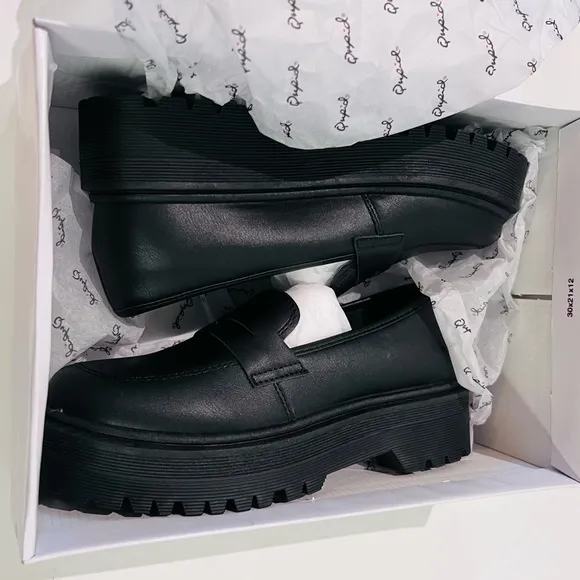 NWT Dolls Kill Black ‘Best To Do It’ Vegan Leather Loafer Shoes