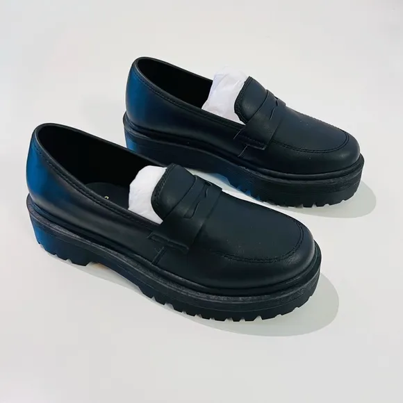 NWT Dolls Kill Black ‘Best To Do It’ Vegan Leather Loafer Shoes