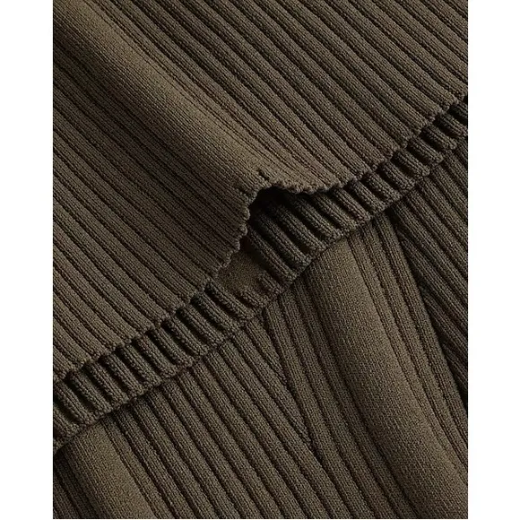 NWT Express Body Contour Ribbed Crew Neck Open Back Midi Sweater Dress