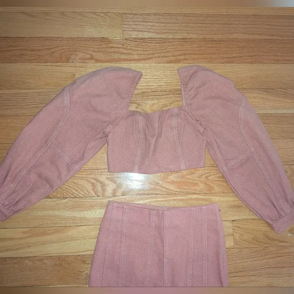 NWT FREE PEOPLE MARLEY DENIM SET