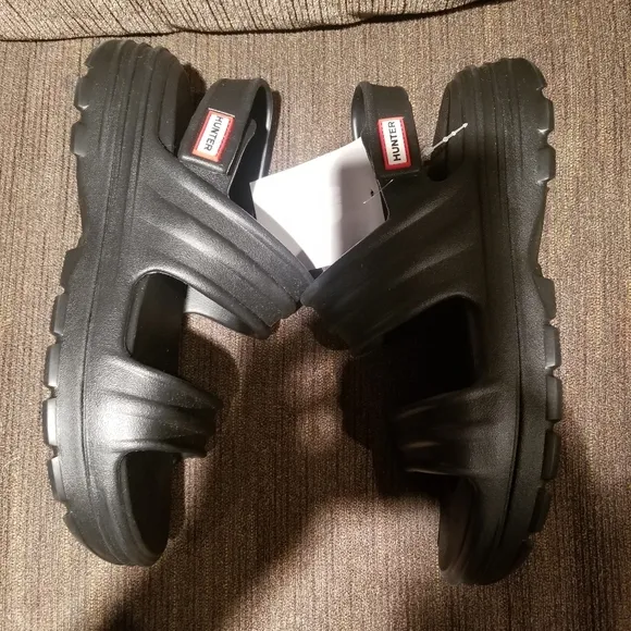 NWT HUNTER Sandals Bloom Algae Foam By at Free PeopleBlack Size UK 7 US 9 Women