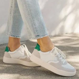 NWT in box the Roma Kelly green  Soludos white sneakers size 5.5