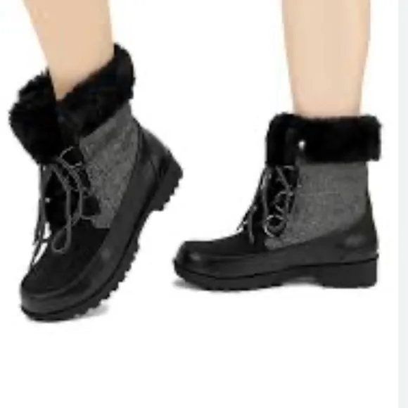 NWT Jambu Northgate Water Repellent Faux Fur Lace Up Winter Snow Boots