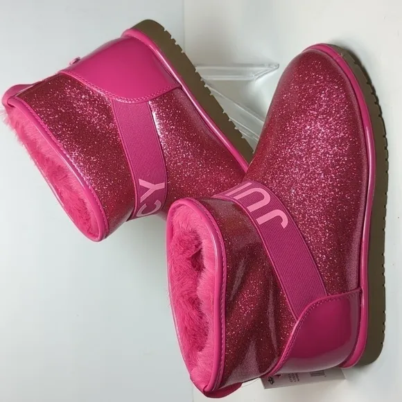 NWT Juicy Couture Citrus Heights glitter rain boots big girl size 5