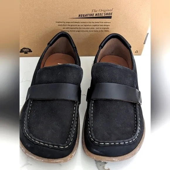 NWT Kalso Dabb Nubuck black Negative Heel Earth leather suede Men's shoe size 11