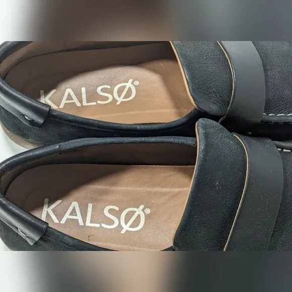 NWT Kalso Dabb Nubuck black Negative Heel Earth leather suede Men's shoe size 11