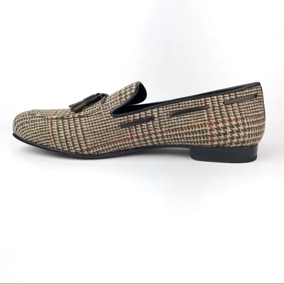 NWT KFG Tweed Tassel Loafers