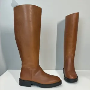 NWT Mango Tall Leather Riding Boots Size 6.5