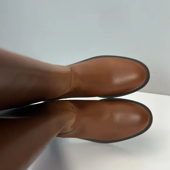 NWT Mango Tall Leather Riding Boots Size 6.5
