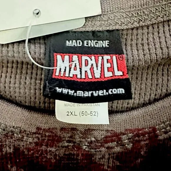 NWT Marvel Men’s Gray/Maroon Rare Collection XMen Endangered Thermo From Hot Top