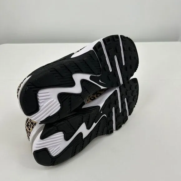 NWT Nike HQ2115-100 White Animal Print Sneakers Black Swoosh US 10