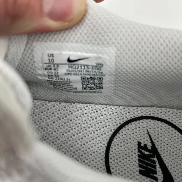 NWT Nike HQ2115-100 White Animal Print Sneakers Black Swoosh US 10