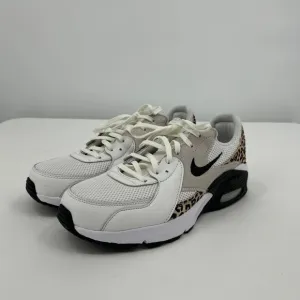 NWT Nike HQ2115-100 White Animal Print Sneakers Black Swoosh US 10