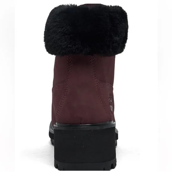 NWT / NWB TIMBERLAND WOMEN’S KINSLEY 6” WATER RESISTANT BOOTS DARK PORT SIZE 7.5