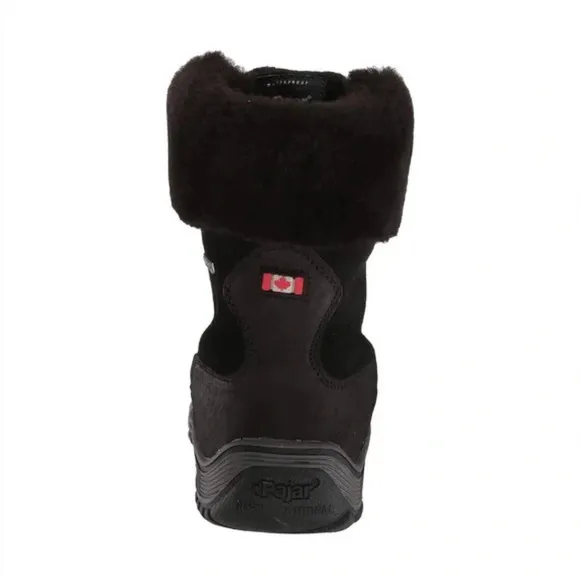 NWT PAJAR Abbie Genuine Sheepskin Lined Waterproof Boots 6.5 Black 37 Snow