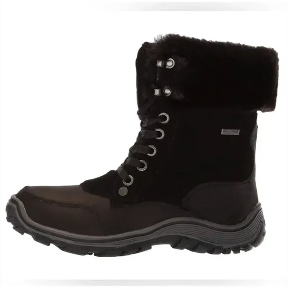 NWT PAJAR Abbie Genuine Sheepskin Lined Waterproof Boots 6.5 Black 37 Snow