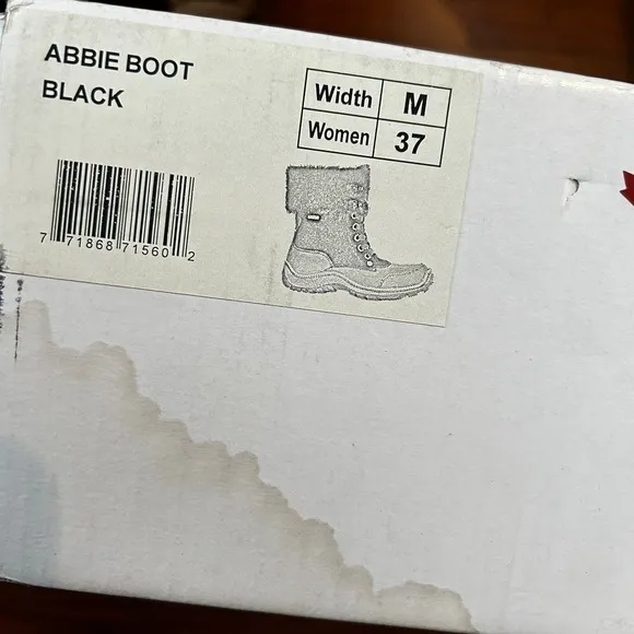 NWT PAJAR Abbie Genuine Sheepskin Lined Waterproof Boots 6.5 Black 37 Snow
