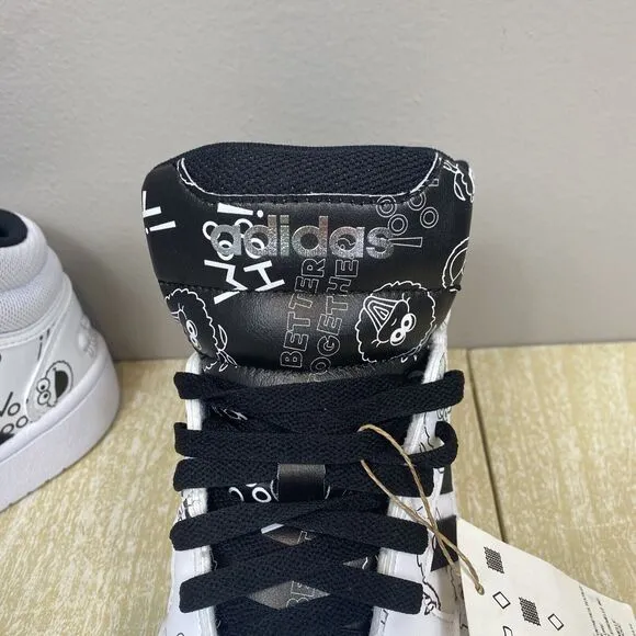 NWT RARE ADIDAS GRAFFITI SESAME STREET X NEO HOOPS 3.0 HI TOPS HQ9813 SIZE 5