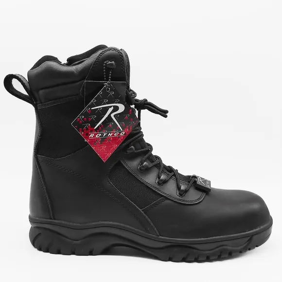 NWT Rothco Mens Tactical Waterproof &amp; Composite Toe Black Leather Boots