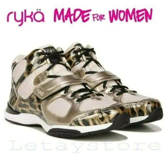 NWT Ryka Women's Tenacious Leopard Training Shoe Fashion Sneakers