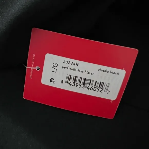 NWT SPANX Perfect Collarless Blazer Black