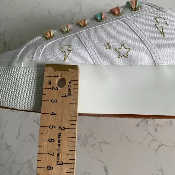 NWT Superga 2790 Embroidery LCB Women’s White Platform Sneakers Size 10 S3100JW