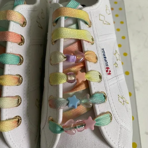 NWT Superga 2790 Embroidery LCB Women’s White Platform Sneakers Size 10 S3100JW