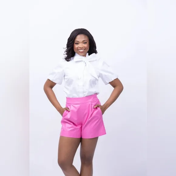 NWT Tyler Boe Stevie Vegan Leather Shorts