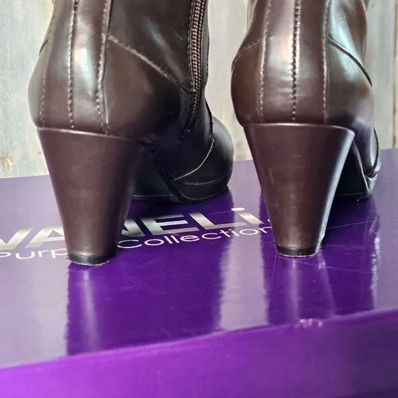 NWT VANELi  Larinda Tmoro Nappa Knee-High Boots Size 9N Dark Chocolate Brown