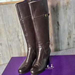 NWT VANELi  Larinda Tmoro Nappa Knee-High Boots Size 9N Dark Chocolate Brown