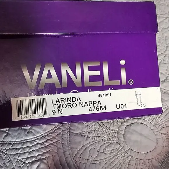 NWT VANELi  Larinda Tmoro Nappa Knee-High Boots Size 9N Dark Chocolate Brown