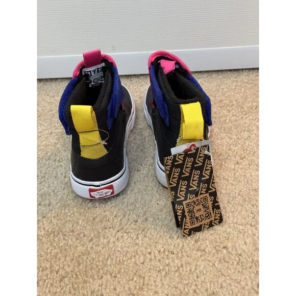 NWT Vans Slip-On Hi Terrain V MTE-1 Shoes Boots Kids Sz 2 Black Multi Color