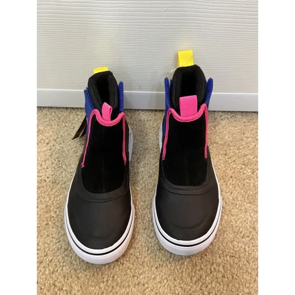 NWT Vans Slip-On Hi Terrain V MTE-1 Shoes Boots Kids Sz 2 Black Multi Color
