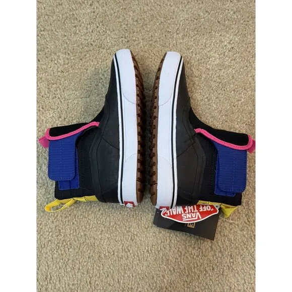 NWT Vans Slip-On Hi Terrain V MTE-1 Shoes Boots Kids Sz 2 Black Multi Color
