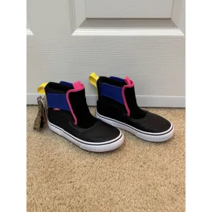 NWT Vans Slip-On Hi Terrain V MTE-1 Shoes Boots Kids Sz 2 Black Multi Color