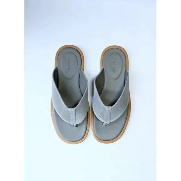 NWT Vince ​Dean Men's Thong Toe Smoke Suede Sandals Size 10 M (MSRP $195)