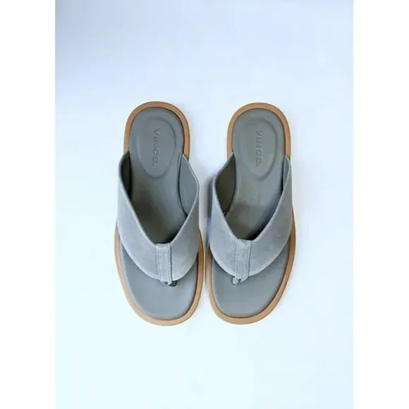NWT Vince ​Dean Men's Thong Toe Smoke Suede Sandals Size 11 M (MSRP $195)