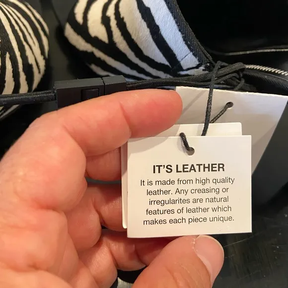 NWT Zara animal print leather sandals