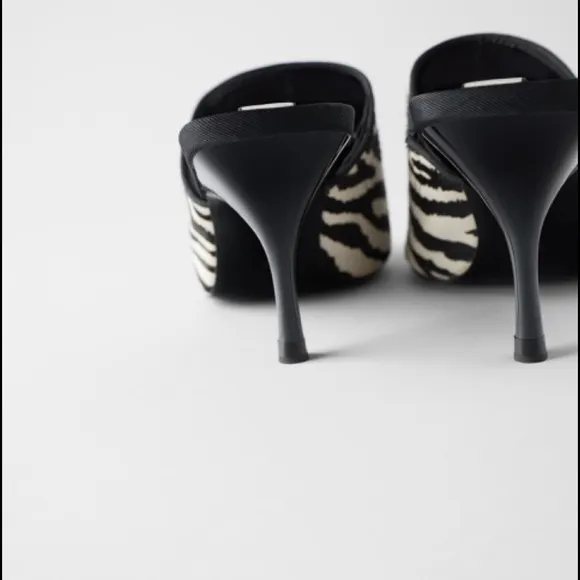 NWT Zara animal print leather sandals
