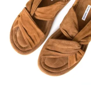 OA non-fashion Amazing Leather Suede Sandal Cognac Size 39 EU